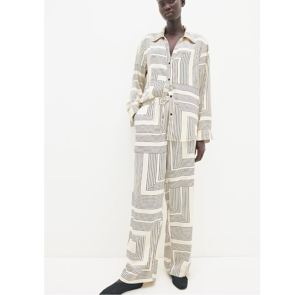 H&M Matching Set - Striped Cream and Black